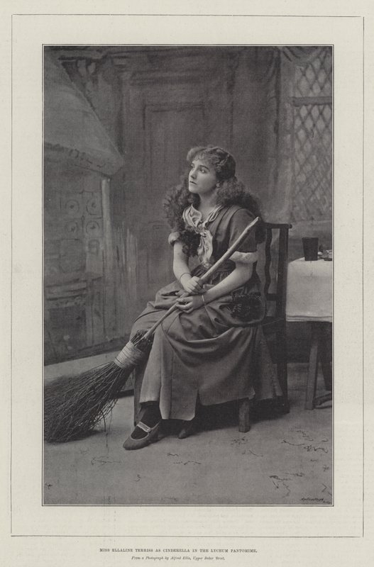 Miss Ellaline Terriss como Cenicienta en el Pantomima del Lyceum de English Photographer