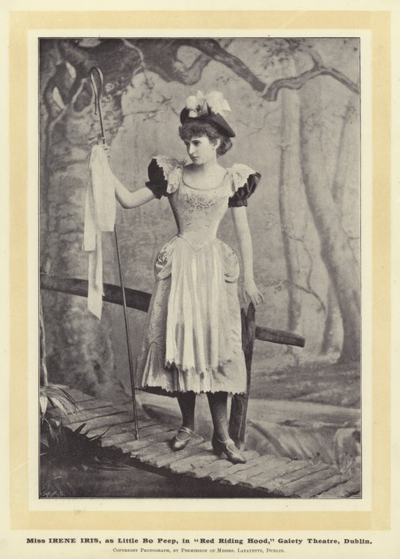 Miss Irene Iris, como Little Bo Peep, en Caperucita Roja, Gaiety Theatre, Dublín de English Photographer