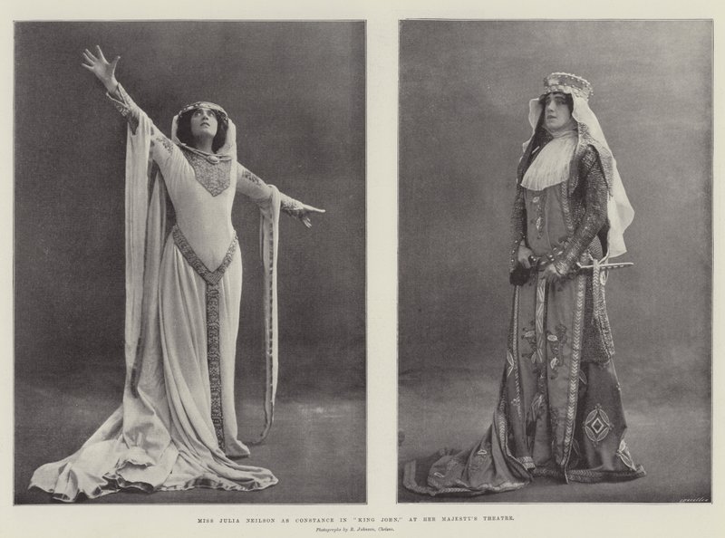 Miss Julia Neilson como Constance en King John, en el Teatro de Su Majestad de English Photographer