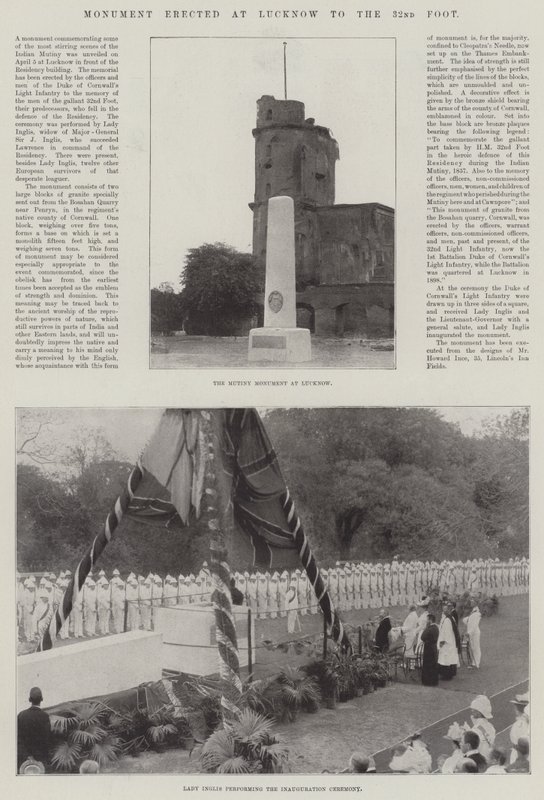Monumento erigido en Lucknow al 32º de Infantería de English Photographer