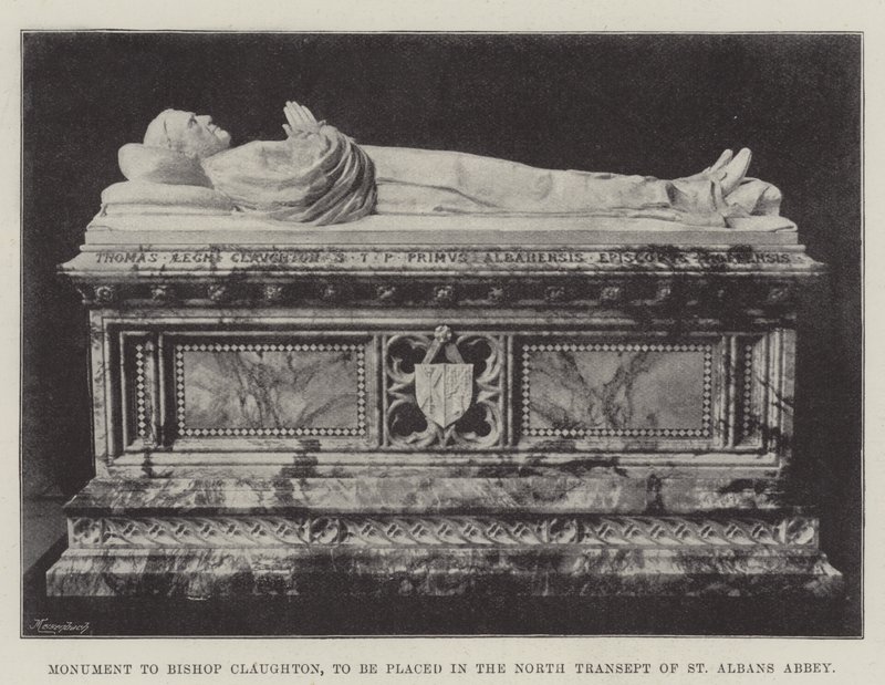 Monumento al obispo Claughton, para ser colocado en el transepto norte de la Abadía de St Albans de English Photographer