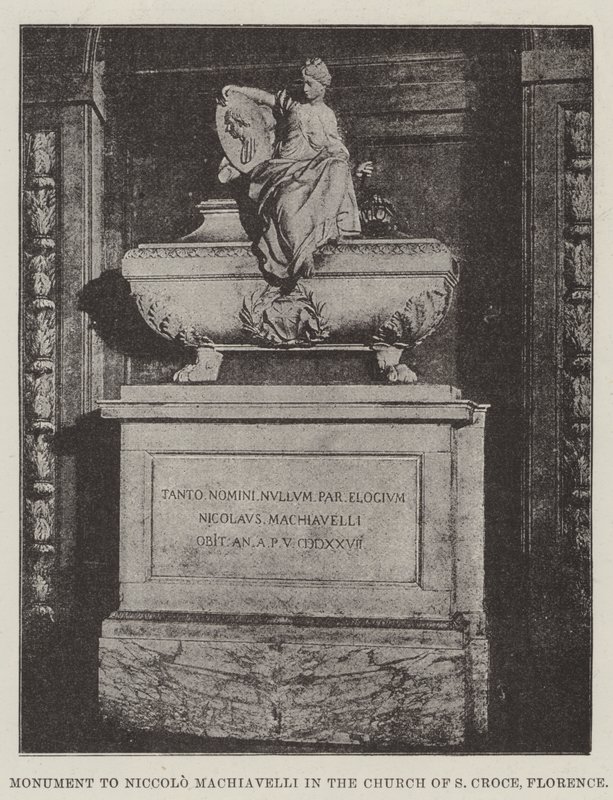 Monumento a Niccolò Maquiavelo en la Iglesia de S Croce, Florencia de English Photographer