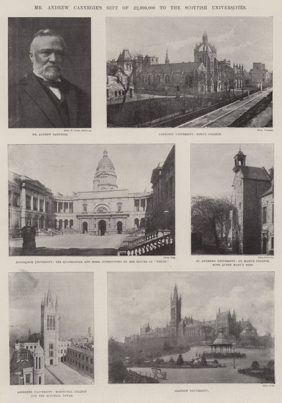 El regalo de Mr. Andrew Carnegie de £2,000,000 a las Universidades Escocesas de English Photographer