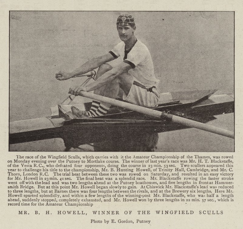 El Sr. B H Howell, ganador de los Wingfield Sculls de English Photographer