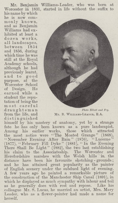 Sr. B Williams-Leader, RA de English Photographer