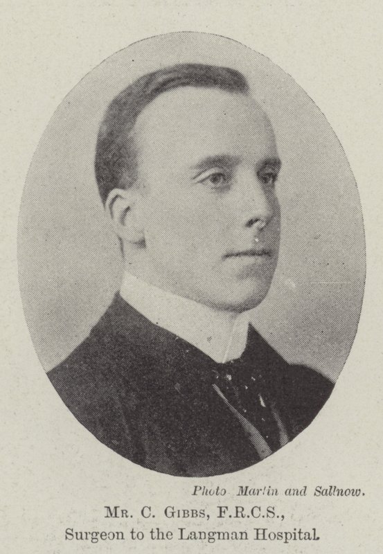 Sr. C Gibbs, FRCS, Cirujano del Hospital Langman de English Photographer