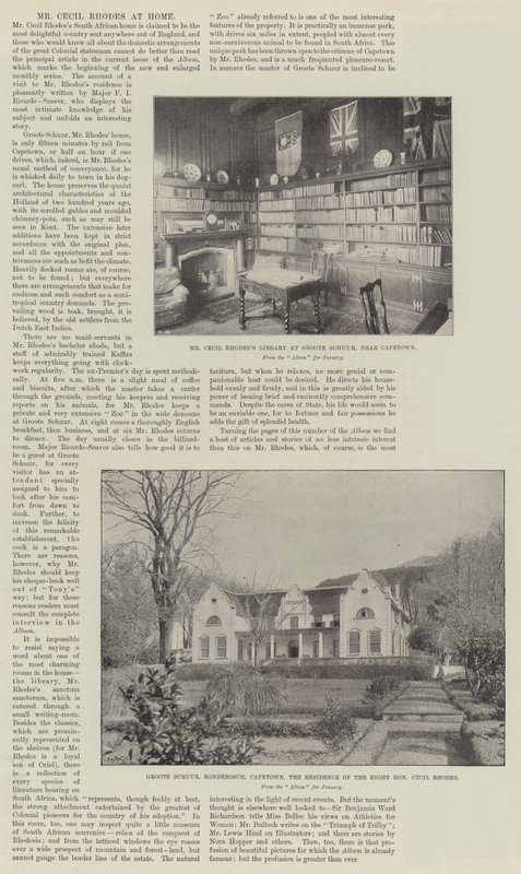 El Sr. Cecil Rhodes en Casa de English Photographer
