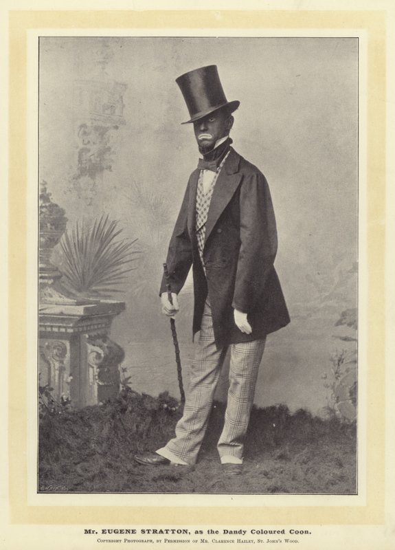 Mr Eugene Stratton, como el Dandy Coloured Coon de English Photographer
