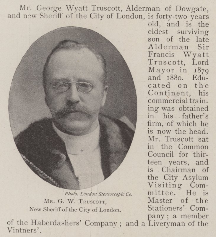 El Sr. G W Truscott, nuevo alguacil de la Ciudad de Londres de English Photographer
