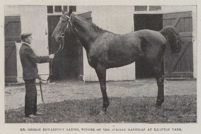 Sr. George Edwardess Santoi, ganador del Jubilee Handicap en Kempton Park de English Photographer