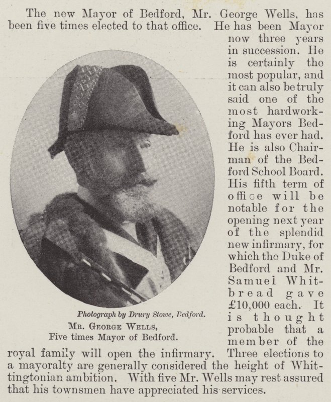 Sr. George Wells, cinco veces alcalde de Bedford de English Photographer