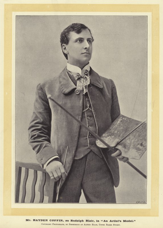 Mr Hayden Coffin, como Rudolph Blair, en El Modelo del Artista de English Photographer