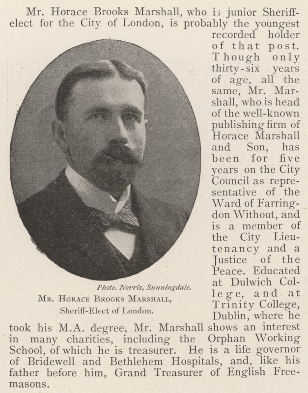 Sr. Horace Brooks Marshall, Sheriff-Electo de Londres de English Photographer