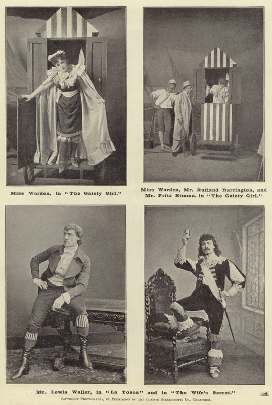 Mr Lewis Waller, en La Tosca y en El secreto de la esposa de English Photographer