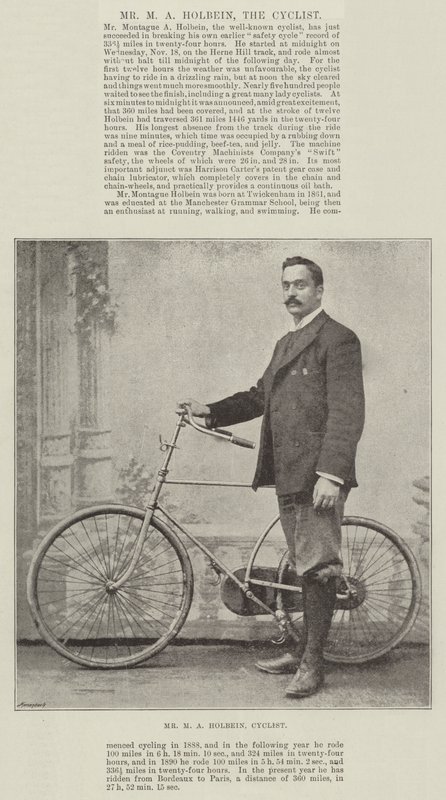 Mr M A Holbein, el Ciclista de English Photographer