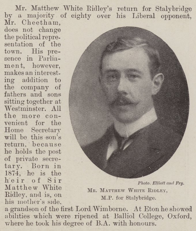 El Sr. Matthew White Ridley, MP por Stalybridge de English Photographer