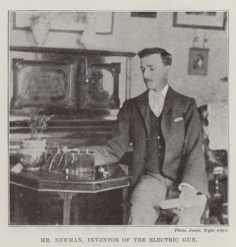 Mr Newman, inventor del cañón eléctrico de English Photographer
