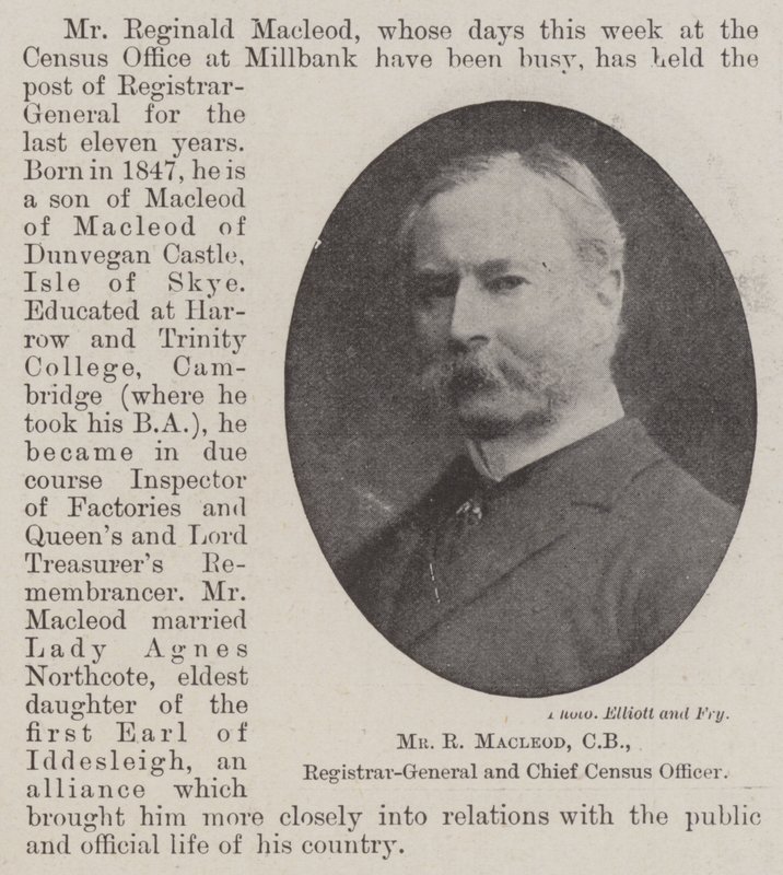 Sr. R Macleod, CB, Registrador General y Jefe del Censo de English Photographer