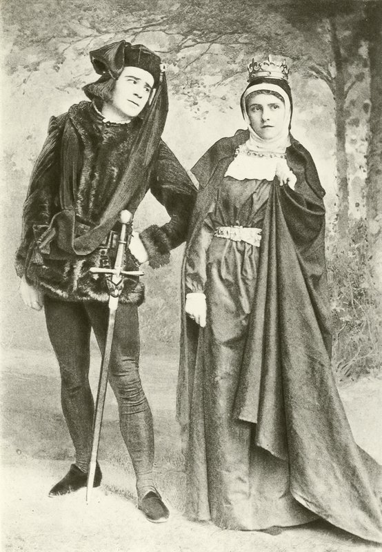 Mr R Mansield y Miss B Cameron como Ricardo III y Lady Anne de English Photographer