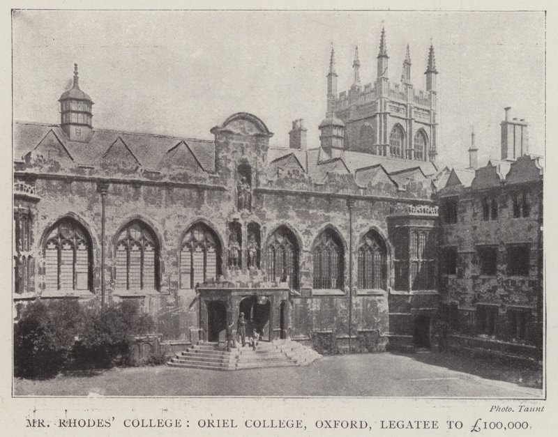 Sr. Rhodes College, Oriel College, Oxford, Legatario de £100,000 de English Photographer