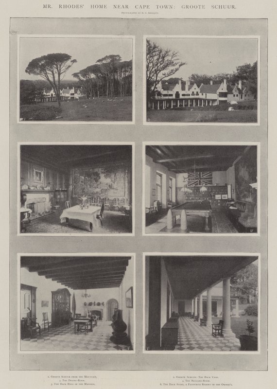 La casa de Mr. Rhodes cerca de Ciudad del Cabo, Groote Schuur de English Photographer