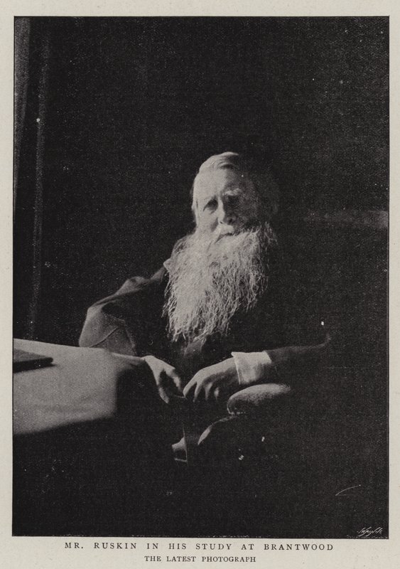 El Sr. Ruskin en su Estudio en Brantwood de English Photographer