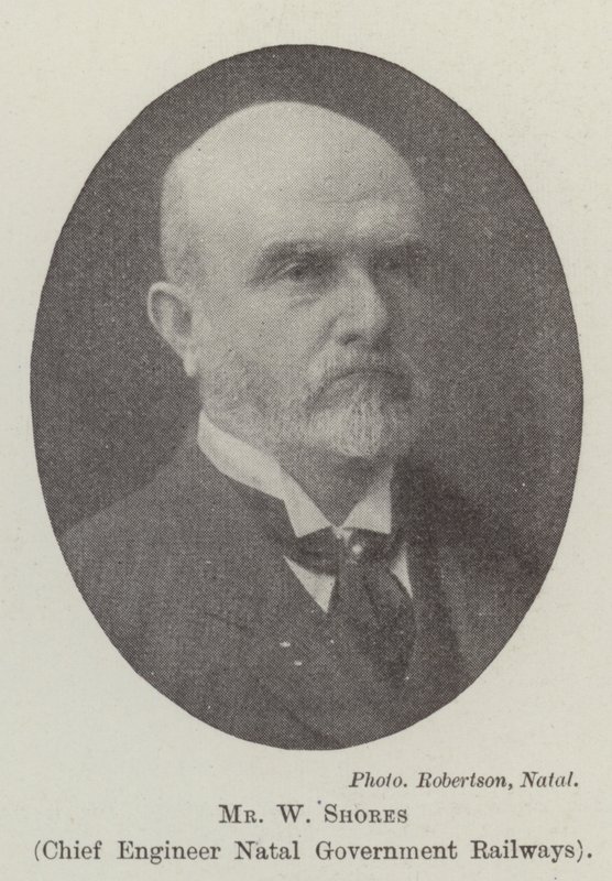 Sr. W Shores, Ingeniero Jefe de los Ferrocarriles del Gobierno de Natal de English Photographer