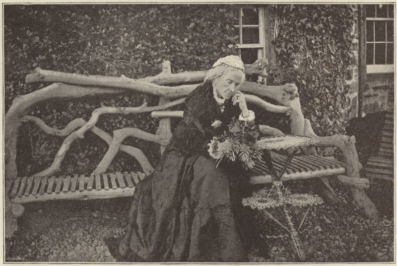 Sra. Gladstone en el jardín del Castillo Blackcraig de English Photographer