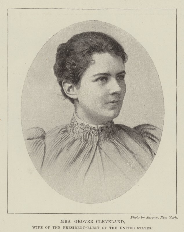 Sra. Grover Cleveland, esposa del presidente electo de los Estados Unidos de English Photographer