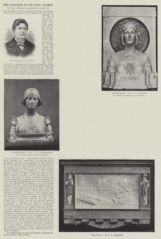 Nuevos asociados de la Royal Academy, Sr. George Glanfield Frampton de English Photographer
