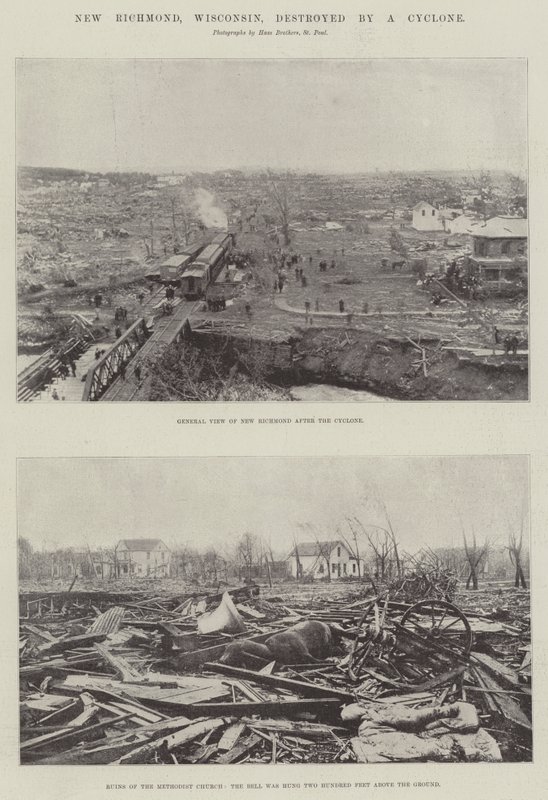 Nuevo Richmond, Wisconsin, destruido por un Ciclón de English Photographer