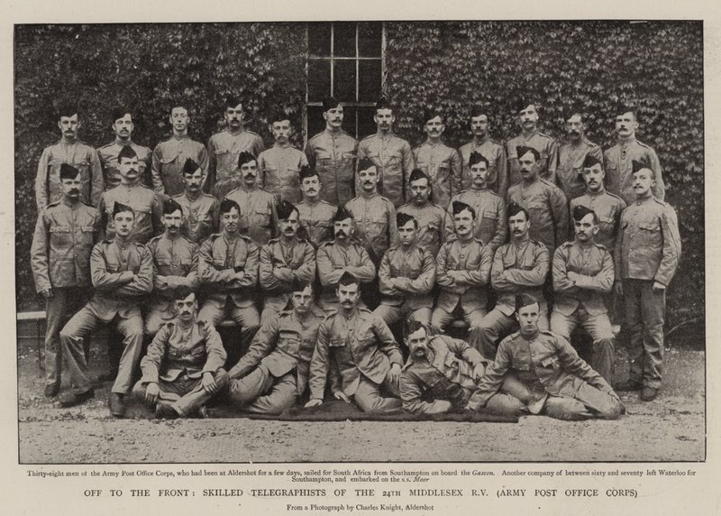 Al Frente, Telegrafistas Expertos del 24º Voluntarios de Fusileros de Middlesex, Cuerpo de la Oficina Postal del Ejército de English Photographer