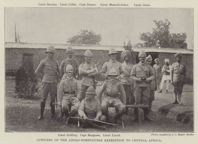 Oficiales de la expedición anglo-portuguesa a África Central de English Photographer