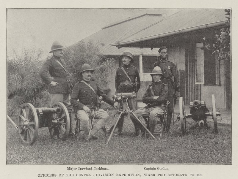 Oficiales de la Expedición de la División Central, Fuerza de Protección del Níger de English Photographer