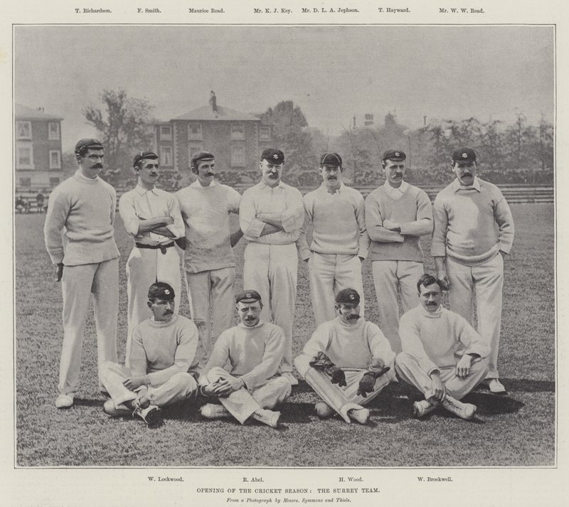 Apertura de la temporada de críquet, el equipo de Surrey de English Photographer