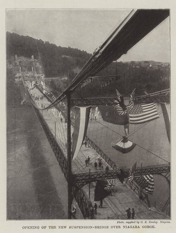 Apertura del nuevo puente colgante sobre el desfiladero de Niágara de English Photographer