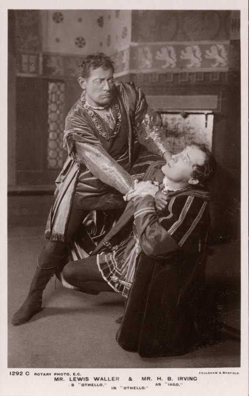Otelo estrangulando a Iago, Lewis Waller y H B Irving de English Photographer