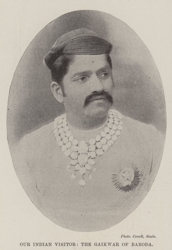 Nuestro visitante indio, el Gaikwar de Baroda de English Photographer