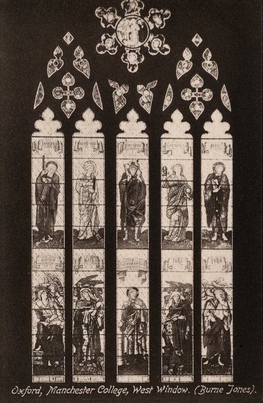 Oxford, Manchester College, Ventana Oeste, Burne Jones de English Photographer