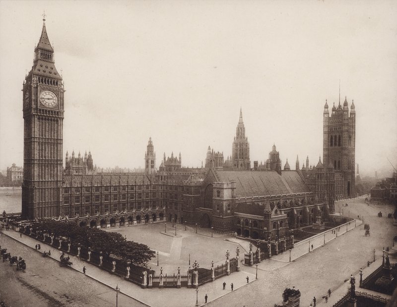 Palacio de Westminster, Londres (foto en blanco y negro) de English Photographer