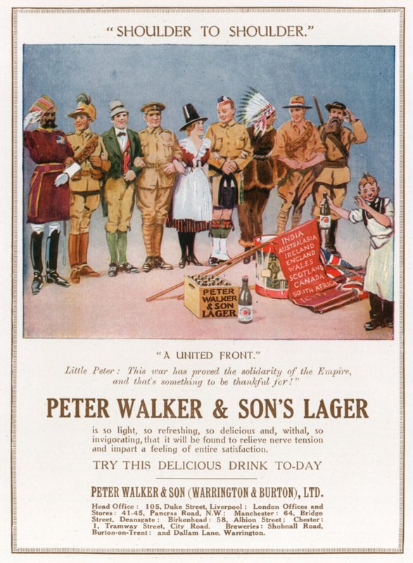 Peter Walker und Sons Lager. Anuncio de English Photographer