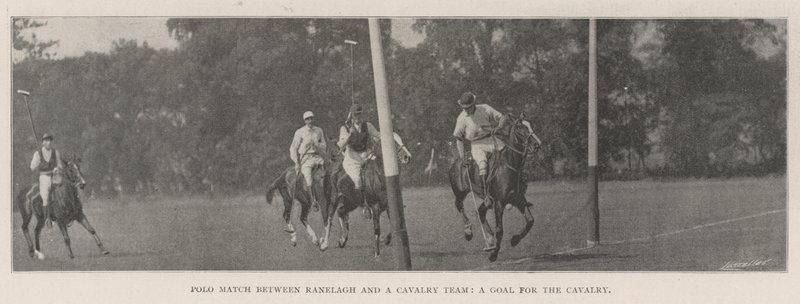 Partido de Polo entre Ranelagh y un Equipo de Caballería, un Gol para la Caballería de English Photographer