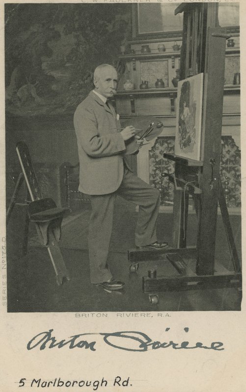 Retrato de Briton Riviere de English Photographer