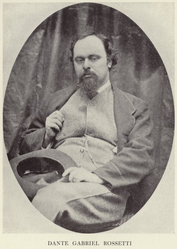 Retrato de Dante Gabriel Rossetti de English Photographer