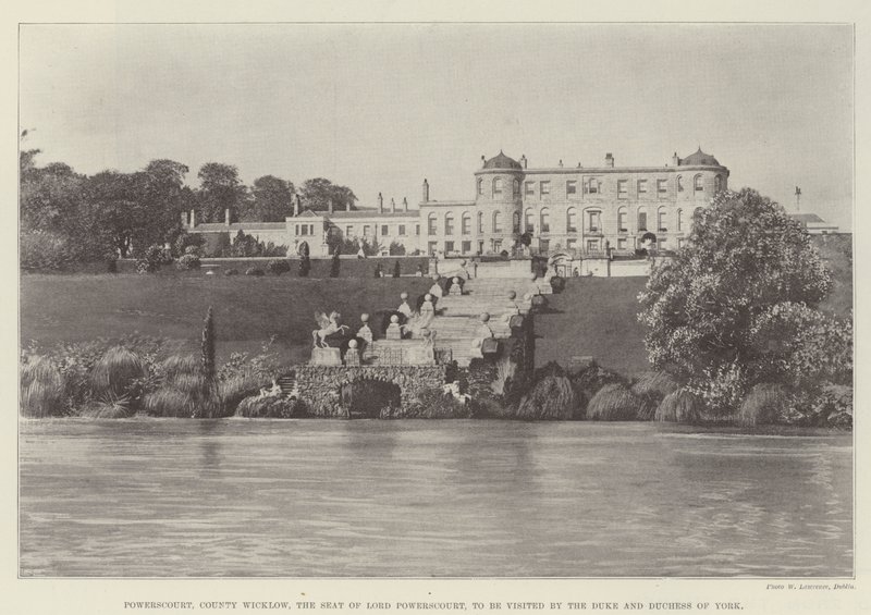 Powerscourt, Condado de Wicklow, la Residencia de Lord Powerscourt, a ser visitada por el Duque y la Duquesa de York de English Photographer