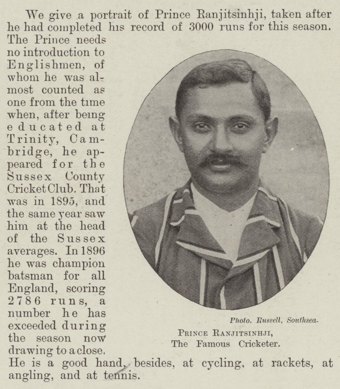 Príncipe Ranjitsinhji, el Famoso Jugador de Críquet de English Photographer
