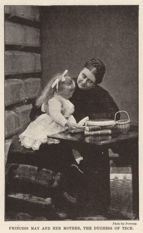La Princesa May y su madre, la Duquesa de Teck de English Photographer