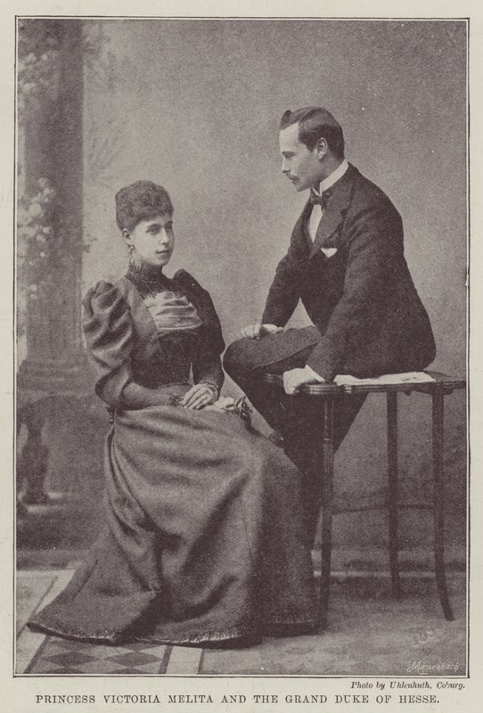 Princesa Victoria Melita y el Gran Duque de Hesse de English Photographer