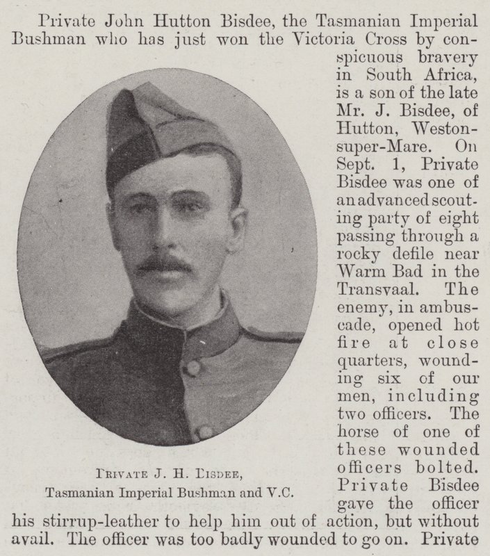 Soldado J H Bisdee, Bushman Imperial de Tasmania y VC de English Photographer