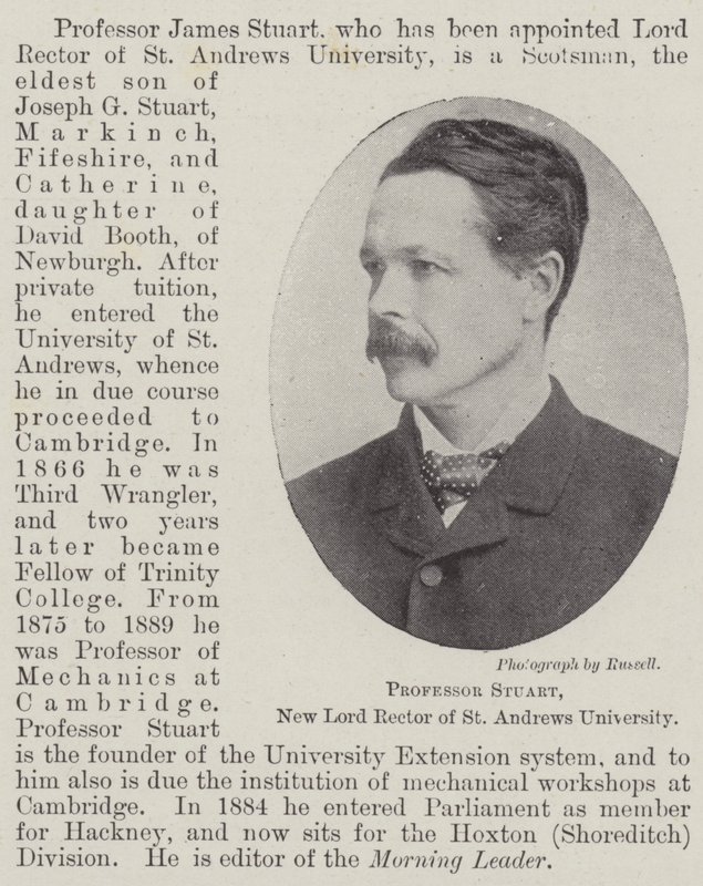 Profesor Stuart, nuevo rector de la Universidad de St Andrews de English Photographer